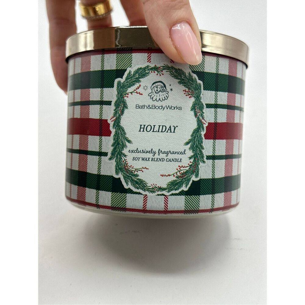 NEW Bath & Body Works Holiday 3 Wick Candle
